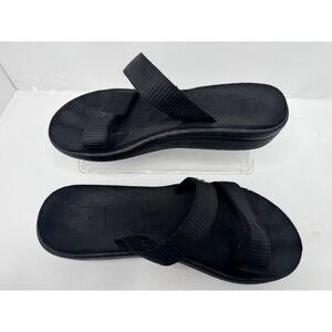 Teva Women's Black Double Strap Sandals Size 8 Casual Comfort Slide Sandals